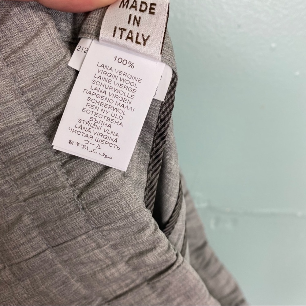 Brunello Cucinelli gray lightweight wool pull-on slacks w/pockets.  14 NWOT - Picture 6 of 8